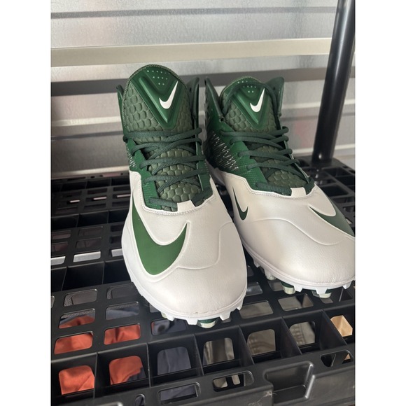 Nike Vapor Carbon Fly 2 TD Cleats Size 17 Green White Football Zoom Rare‎ NWOB - Picture 1 of 11